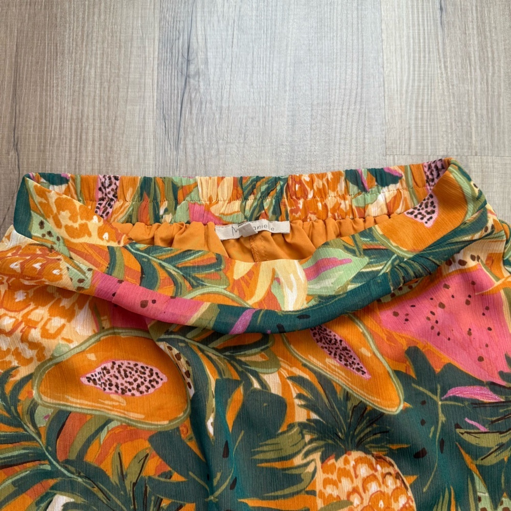 My Danielle Beach Vibrant Tropical Stretchy A-line Prairie Layered Women’s Skirt - Picture 8 of 9